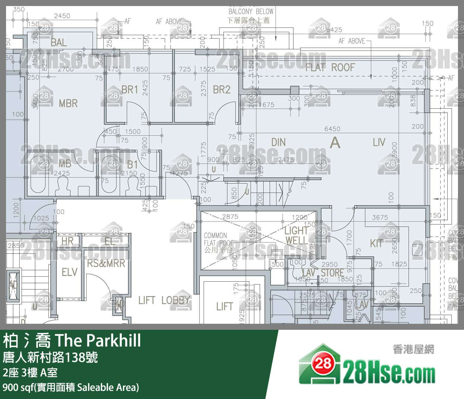 柏𣾷 2座 3樓 A室 平面圖