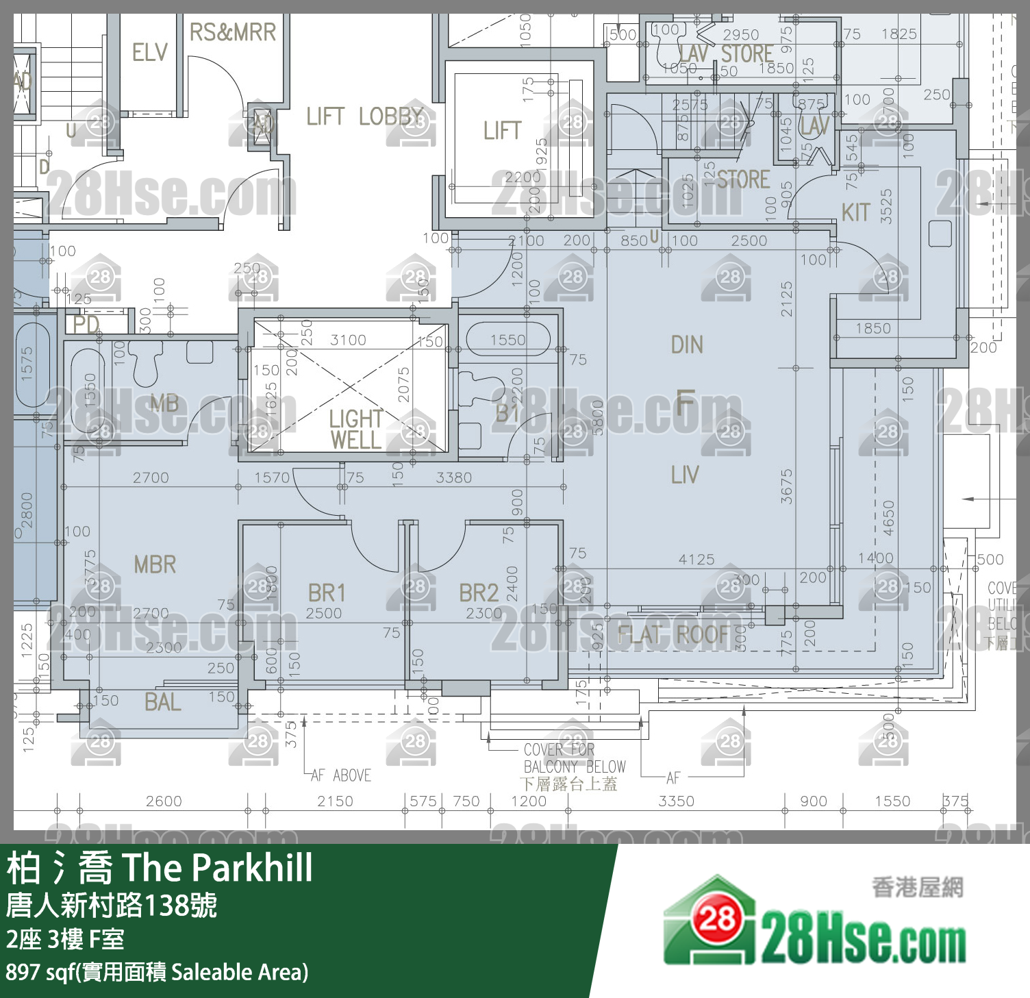 柏𣾷 2座3樓 F室 平面圖