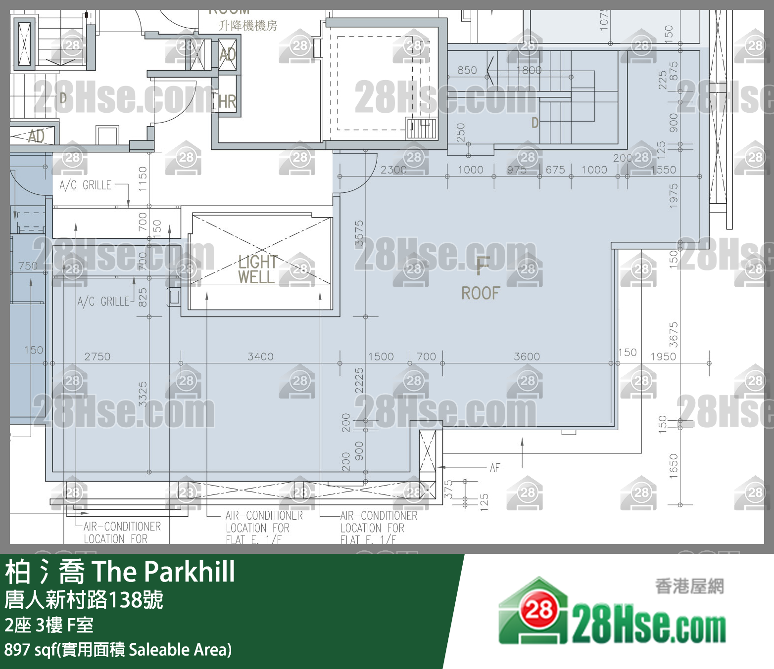 柏𣾷 2座3樓 F室 平面圖
