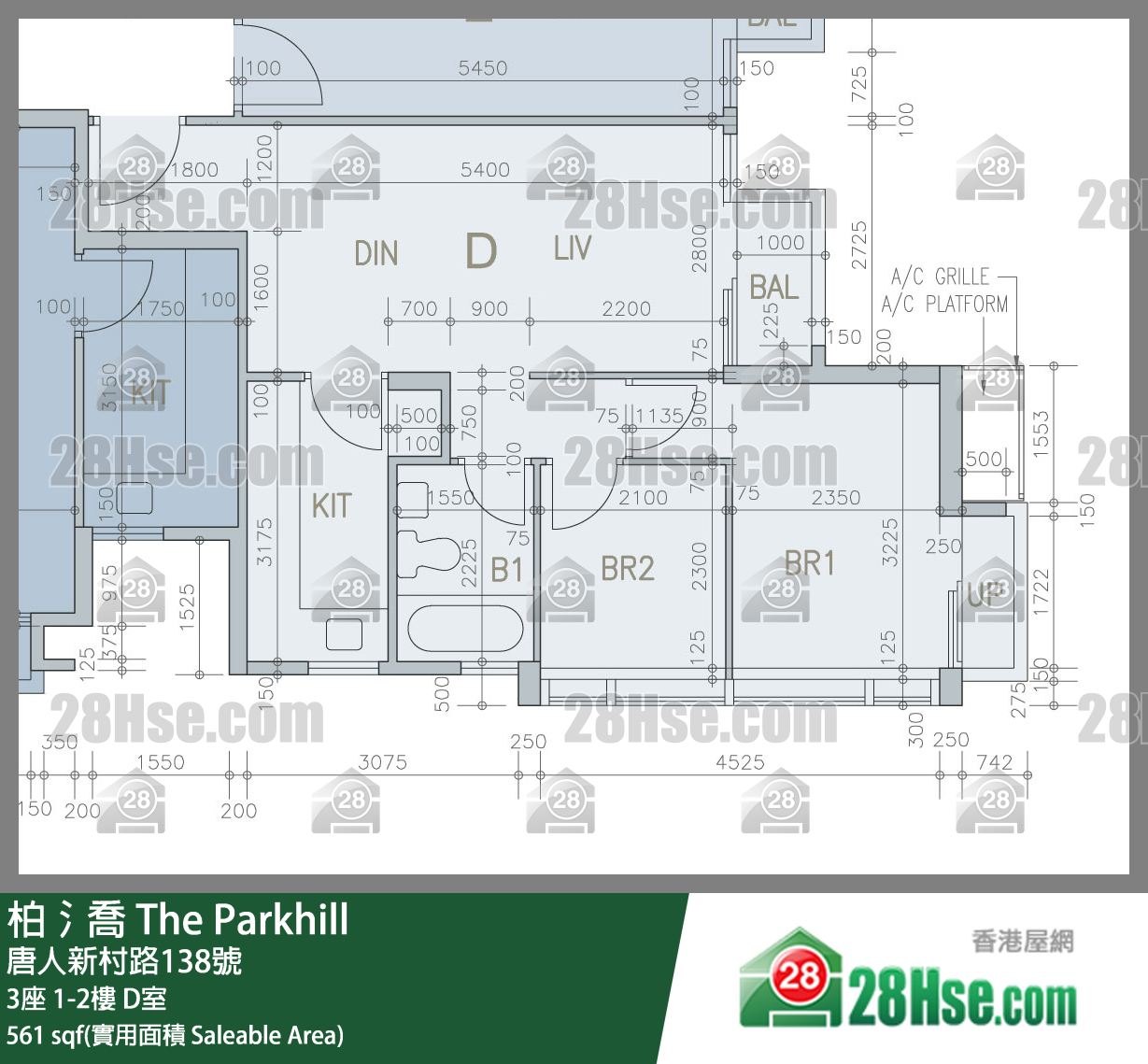 柏𣾷 3座2樓 D室 平面圖