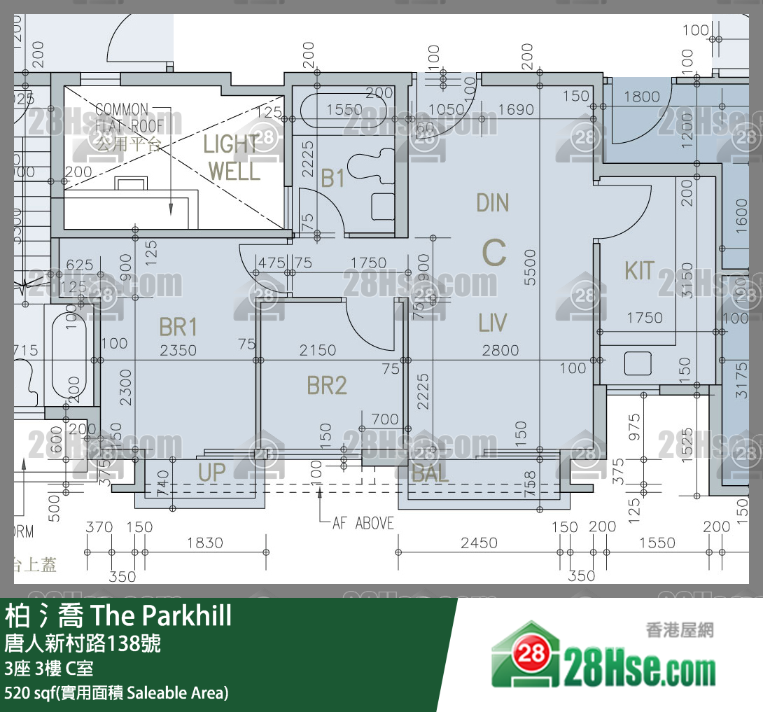 柏𣾷 3座3樓 C室 平面圖