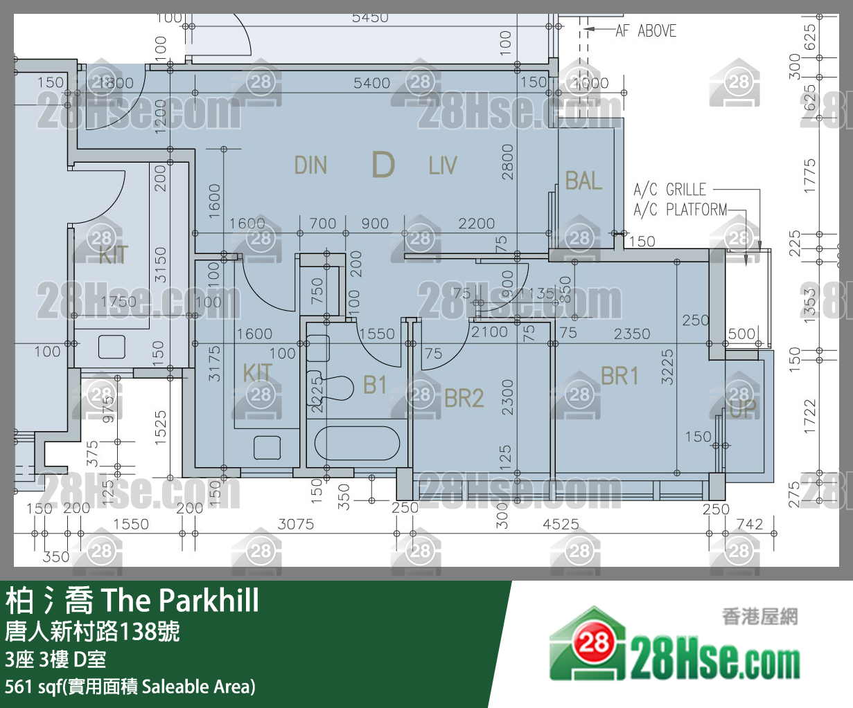 柏𣾷 3座3樓 D室 平面圖