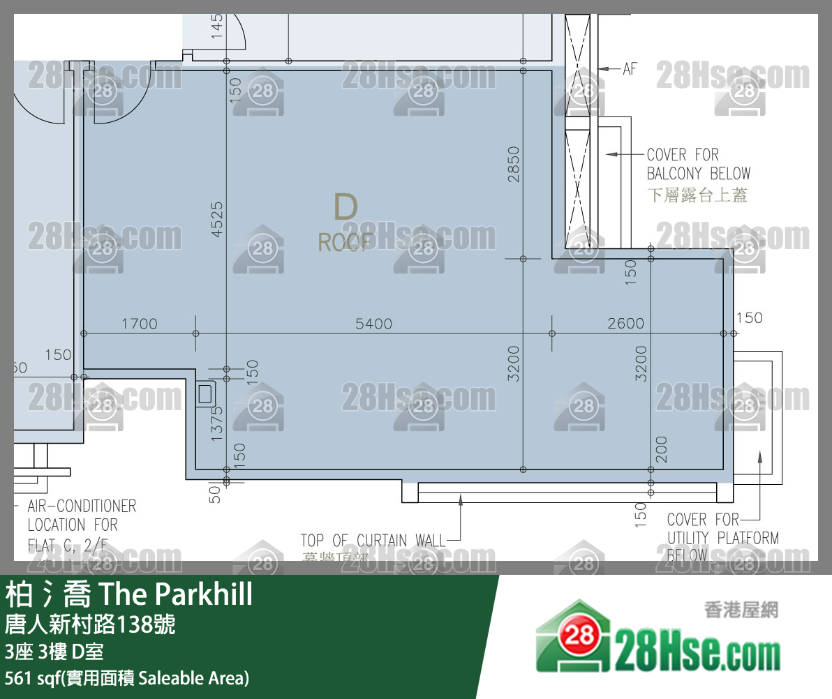 柏𣾷 3座3樓 D室 平面圖