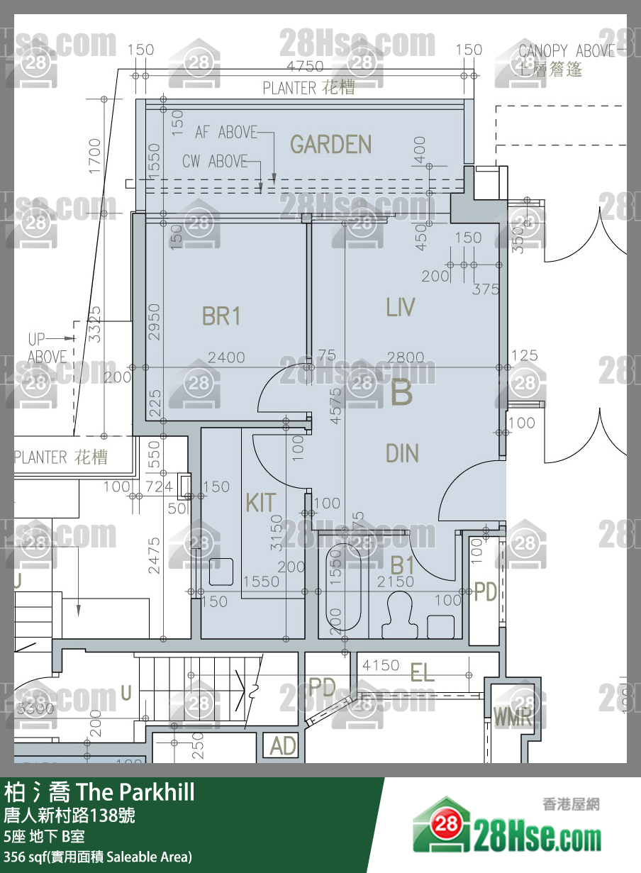 柏𣾷 5座 B室 平面圖