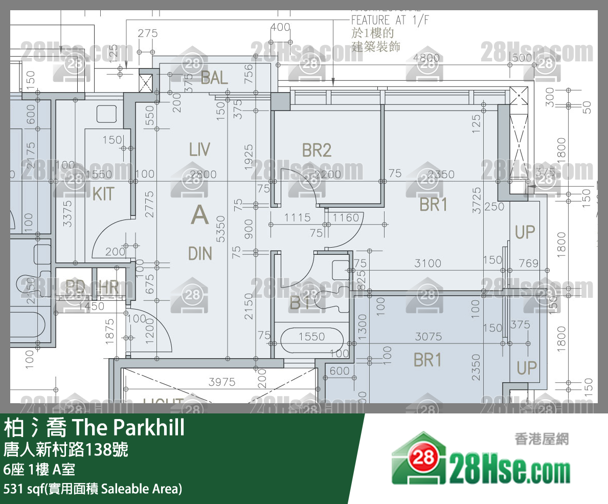 柏𣾷 6座 1樓 A室 平面圖