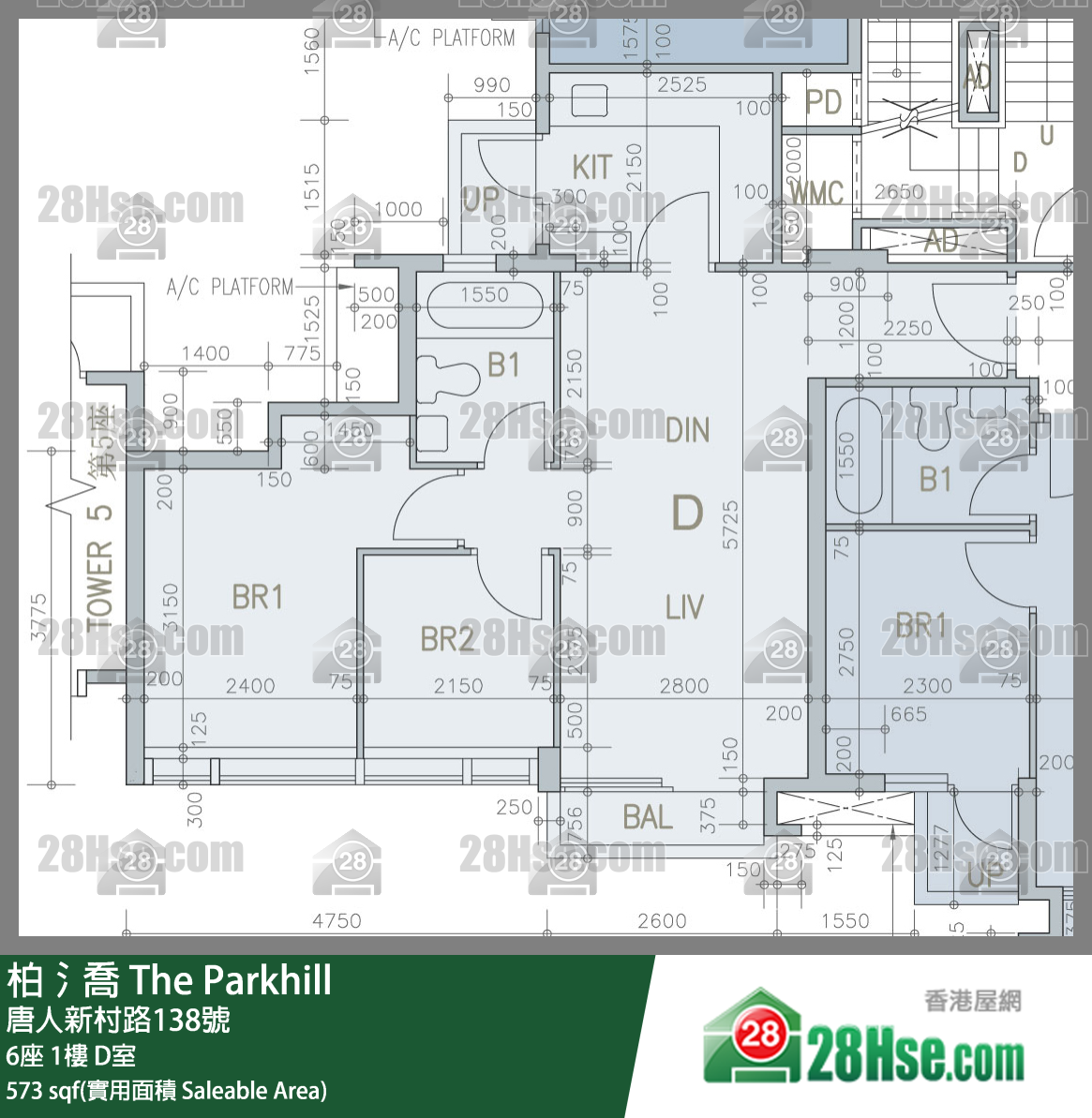 柏𣾷 6座 1樓 D室 平面圖