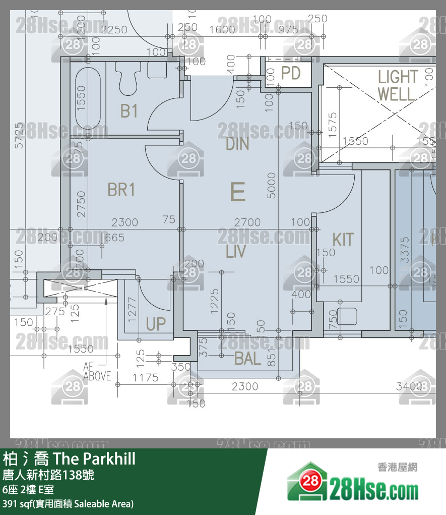 柏𣾷 6座 2楼 E室 平面图