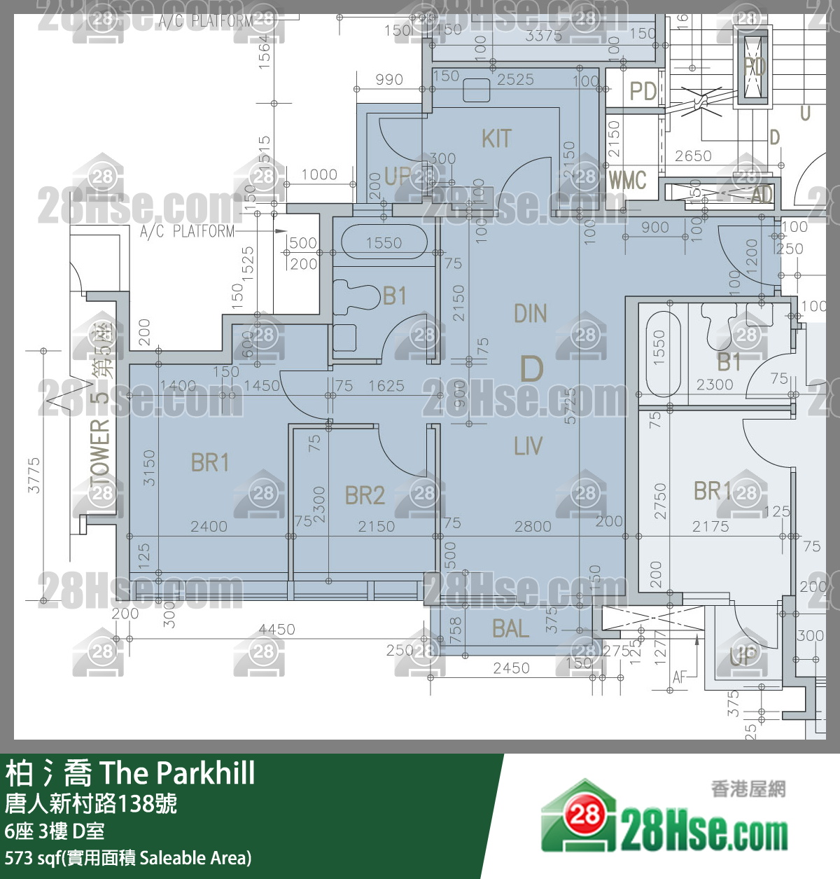 柏𣾷 6座 3樓 D室 平面圖