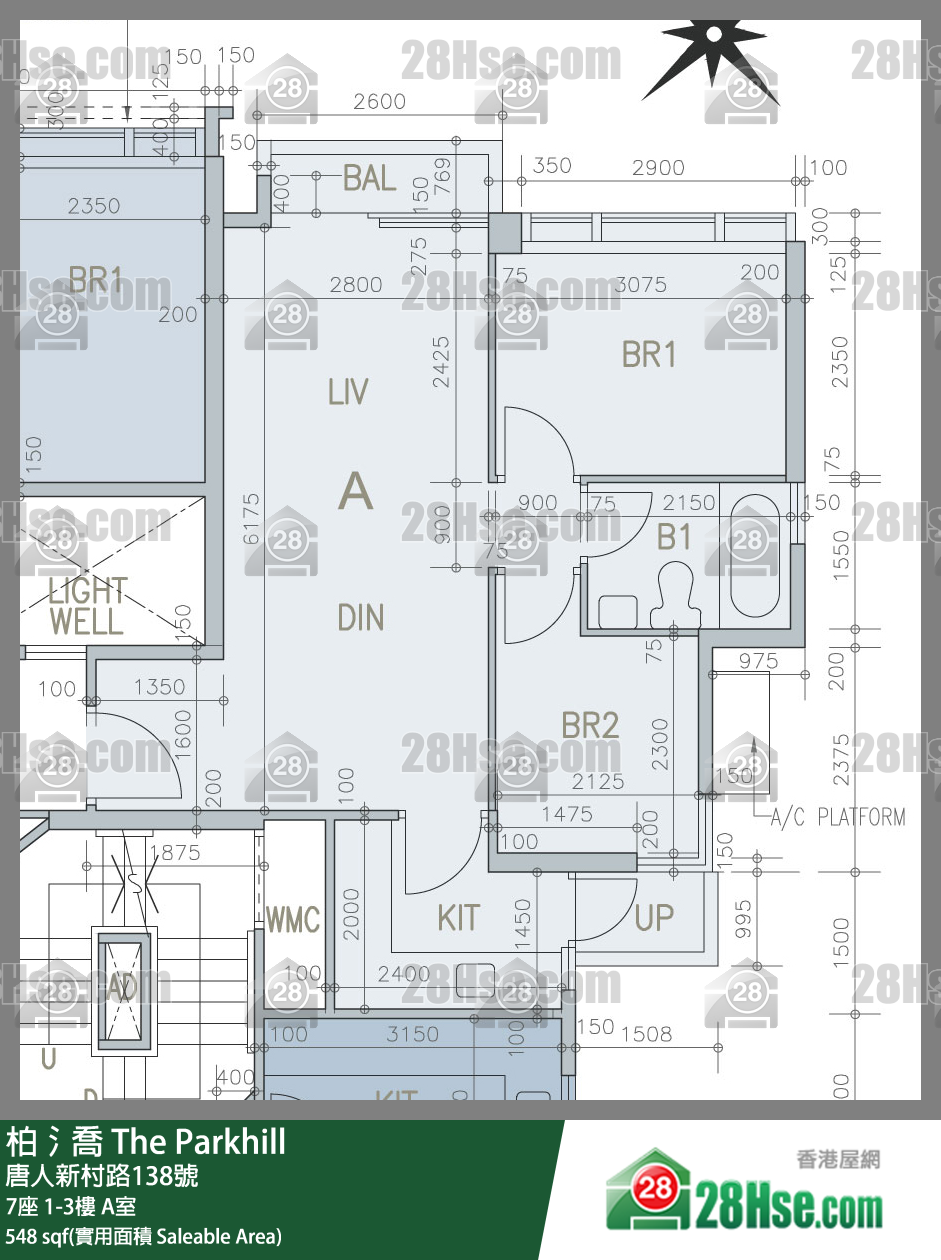 柏𣾷 7座3樓 A室 平面圖
