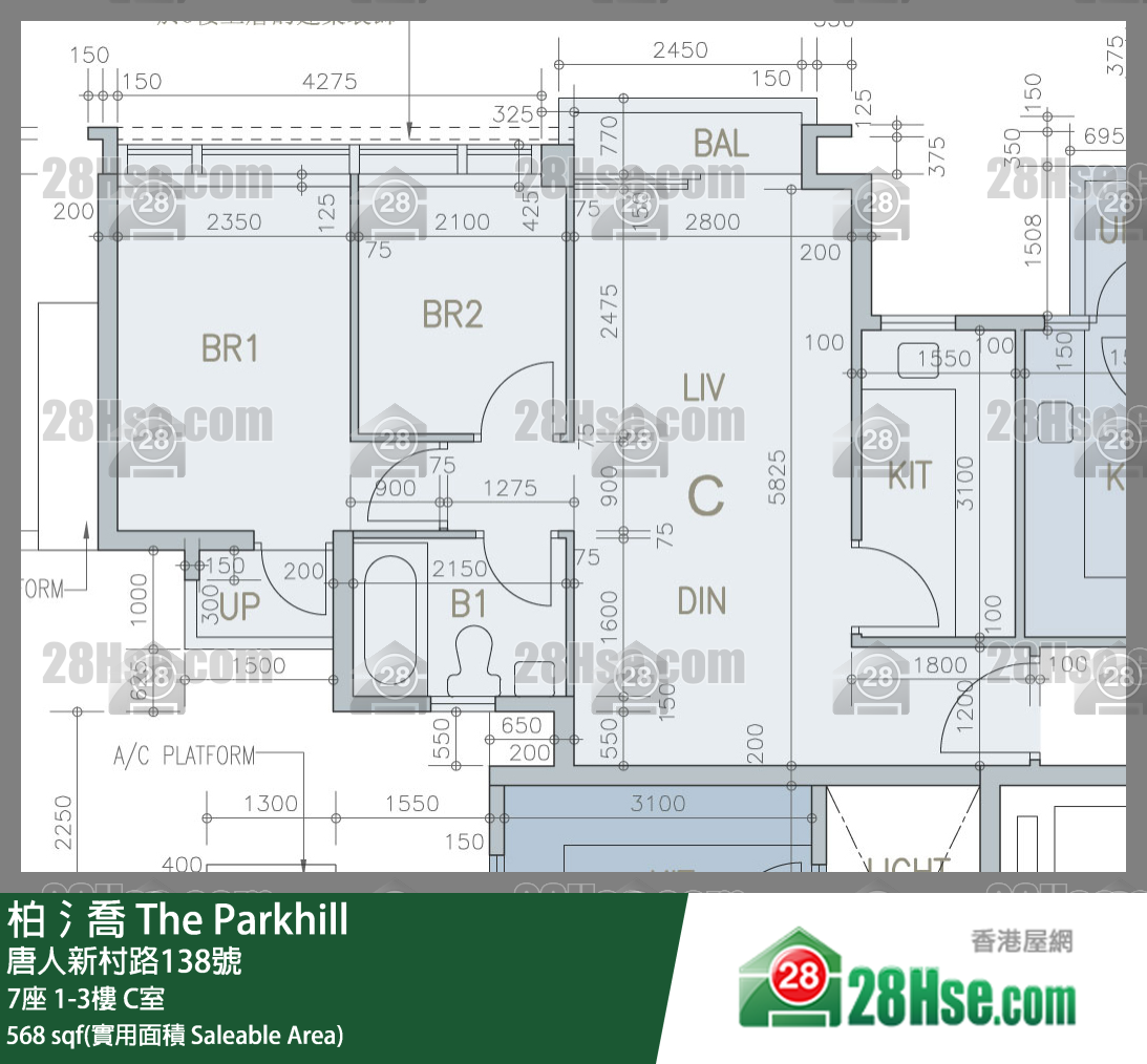 柏𣾷 7座3樓 C室 平面圖