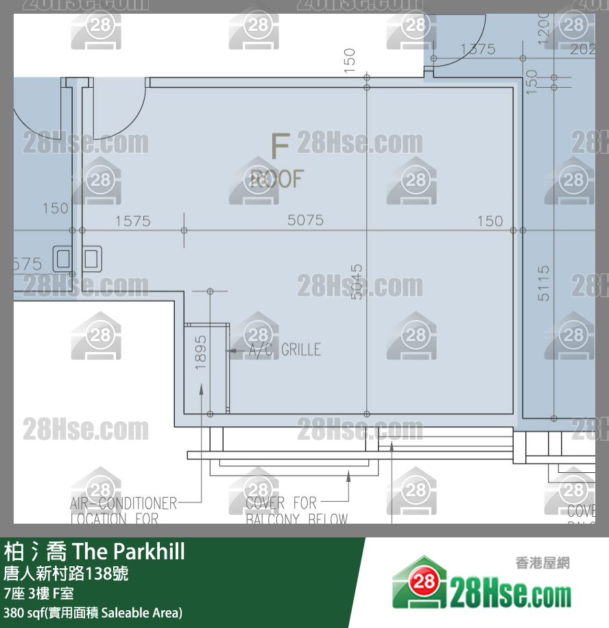 柏𣾷 7座 3樓 F室 平面圖