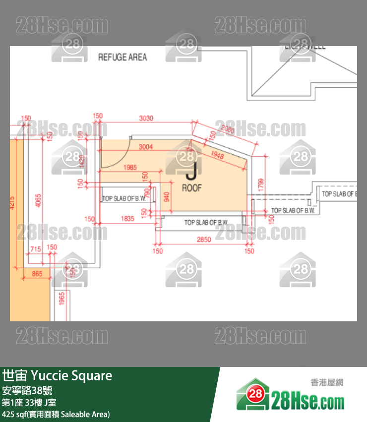 世宙 第1座33樓 J室 平面圖