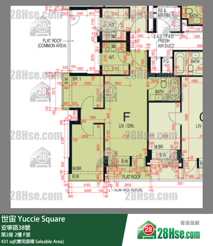 世宙 第2座2樓 F室 平面圖