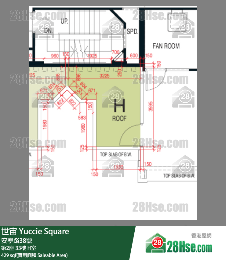 世宙 第2座33樓 H室 平面圖