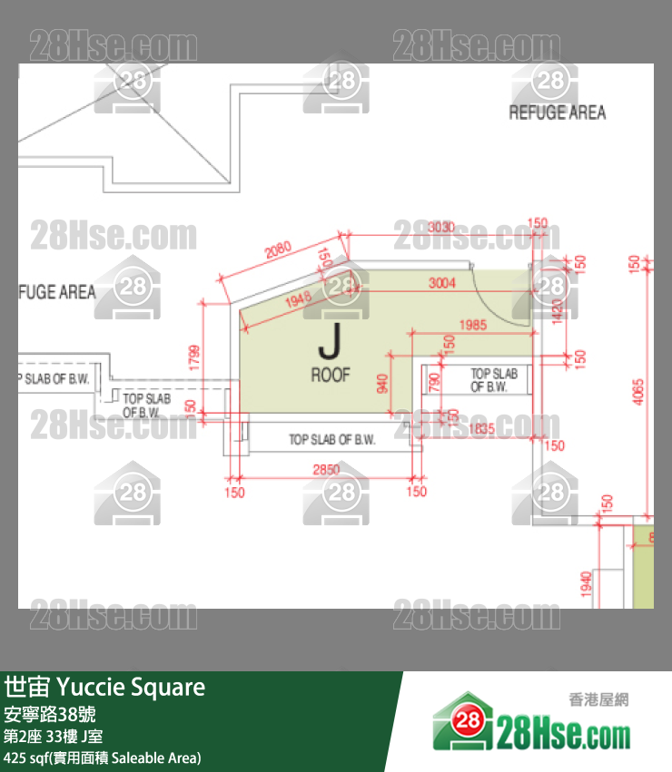 世宙 第2座33樓 J室 平面圖