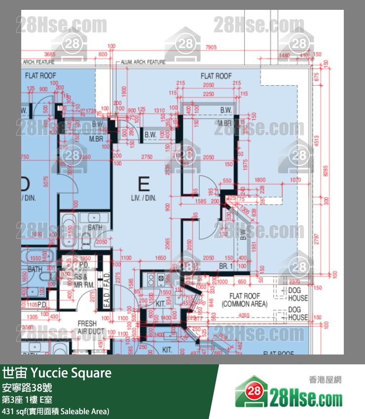 世宙 第3座 1樓 E室 平面圖