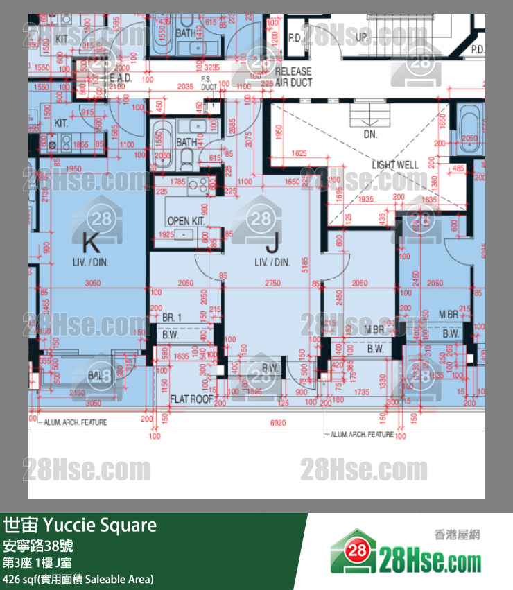 世宙 第3座 1樓 J室 平面圖