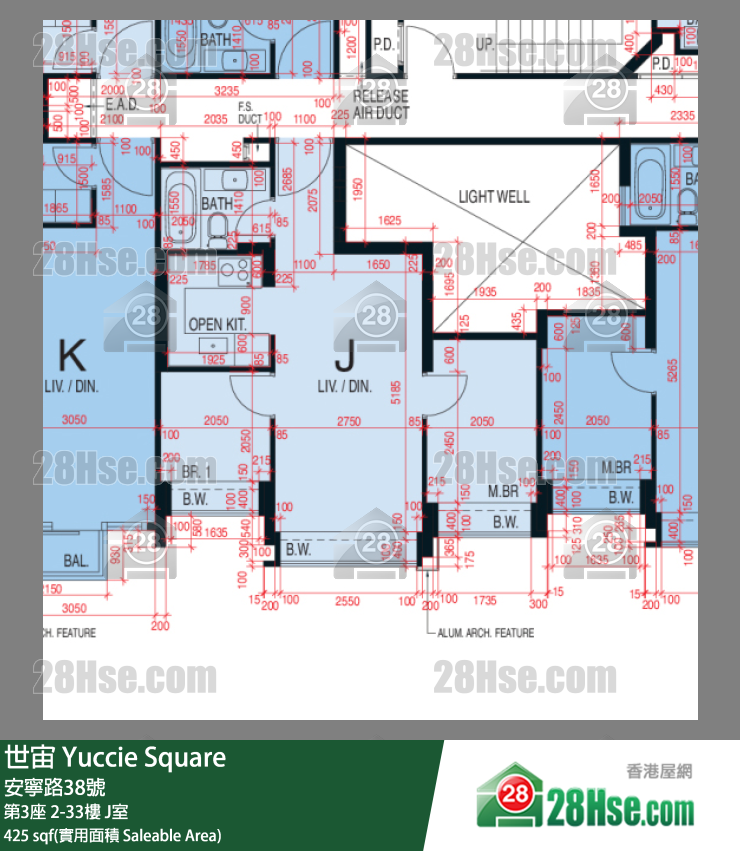 世宙 第3座17樓 J室 平面圖