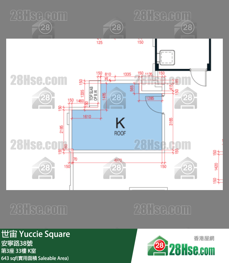 世宙 第3座33樓 K室 平面圖