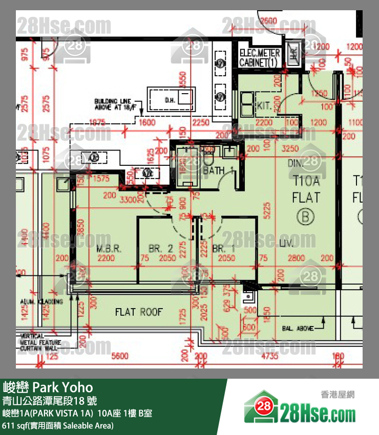 峻峦 峻峦1A(PARK VISTA 1A)  10A座 1楼 B室 平面图