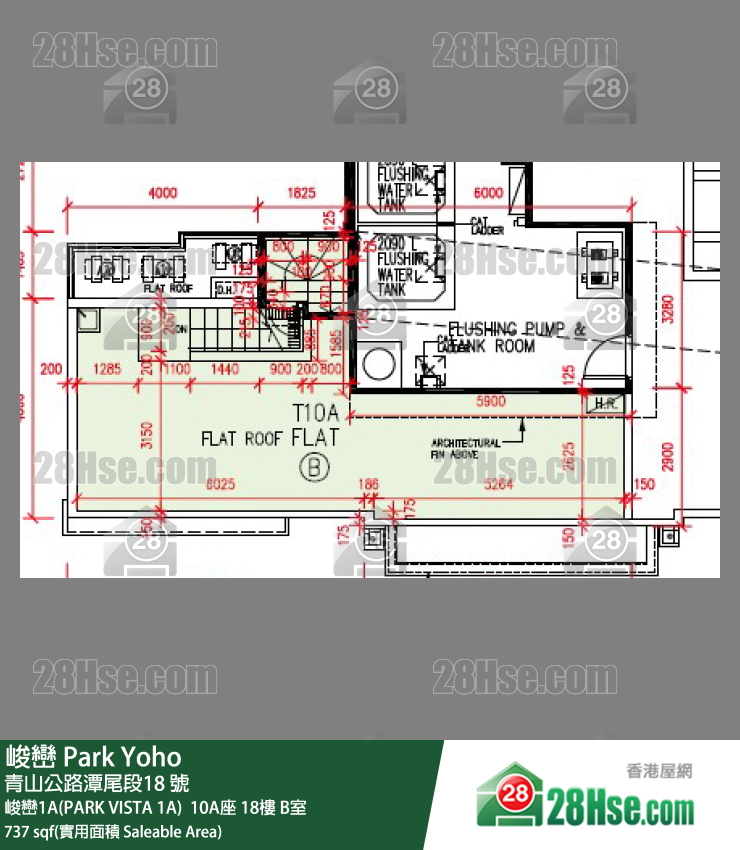 峻巒 峻巒1A(PARK VISTA 1A) 10A座18樓 B室 平面圖