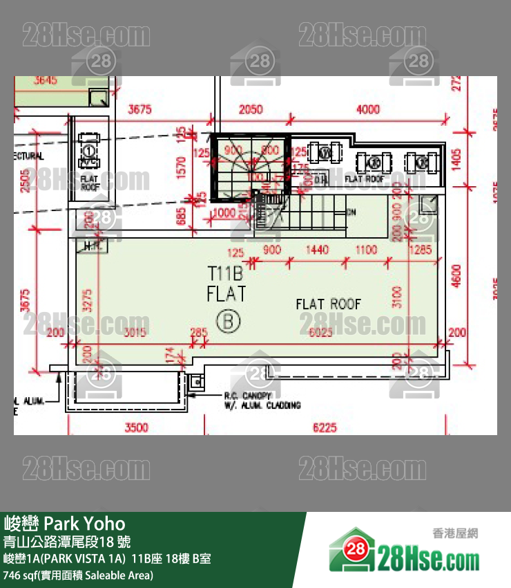 峻巒 峻巒1A(PARK VISTA 1A) 11B座18樓 B室 平面圖
