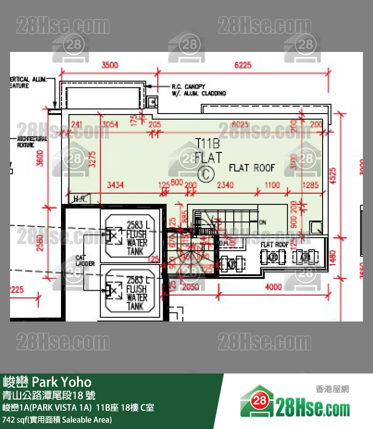 峻巒 峻巒1A(PARK VISTA 1A) 11B座18樓 C室 平面圖