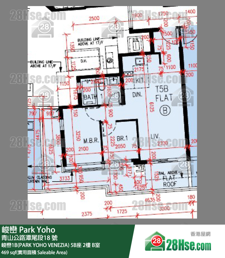峻巒 峻巒1B(PARK YOHO VENEZIA)5B座2樓 B室 平面圖