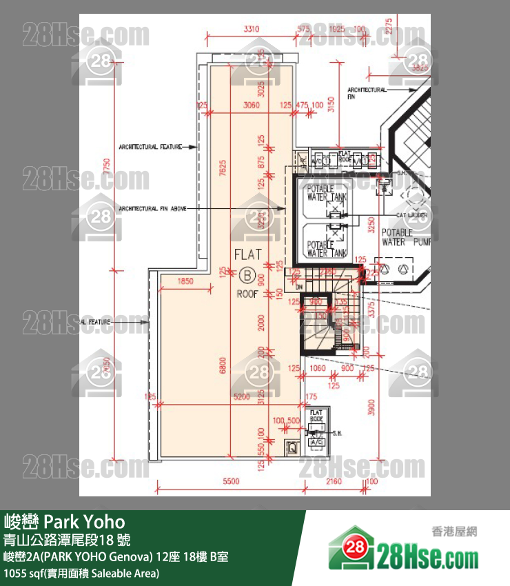 峻巒 峻巒2A(PARK YOHO Genova)12座18樓 B室 平面圖