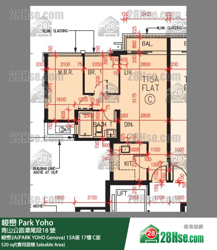 峻峦 单位平面图(由 28Hse 提供)
