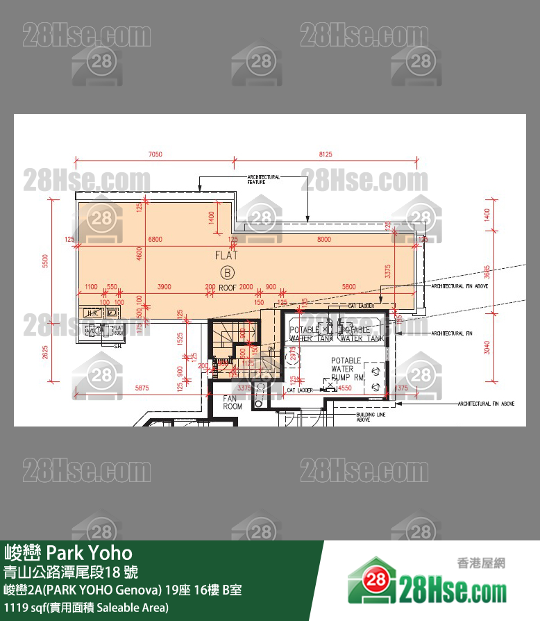峻巒 峻巒2A(PARK YOHO Genova) 19座 16樓 B室 平面圖