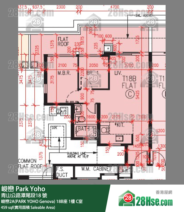 峻巒 峻巒2A(PARK YOHO Genova) 18B座 1樓 C室 平面圖