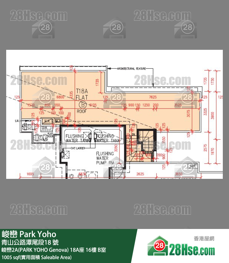 峻巒 峻巒2A(PARK YOHO Genova) 18A座 16樓 B室 平面圖