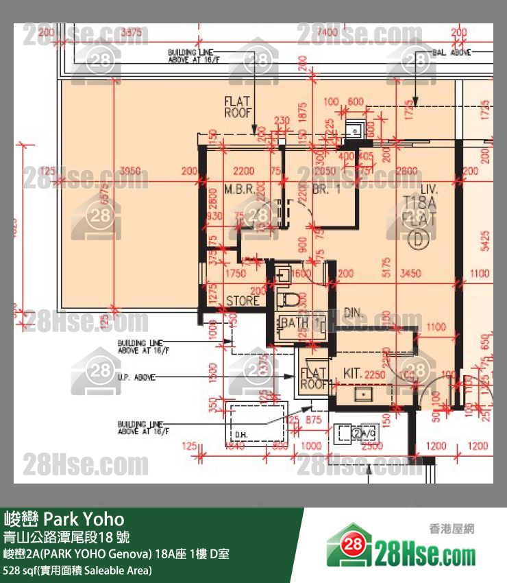 峻巒 峻巒2A(PARK YOHO Genova)18A座1樓 D室 平面圖