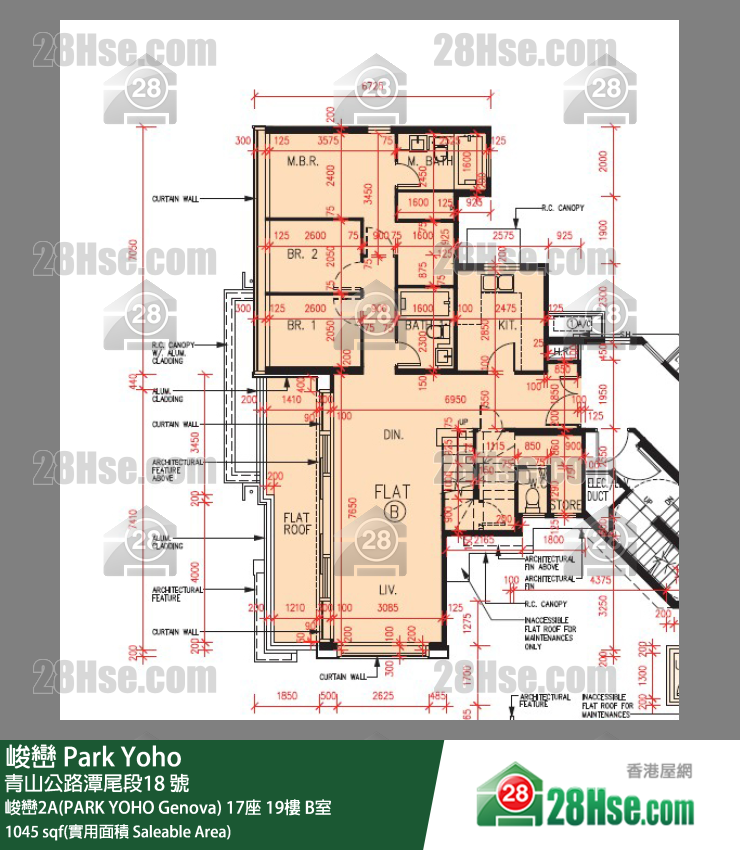 峻巒 峻巒2A(PARK YOHO Genova)17座19樓 B室 平面圖