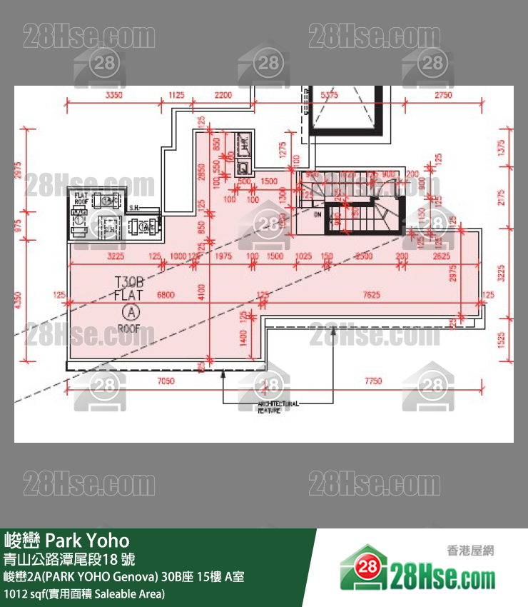 峻巒 峻巒2A(PARK YOHO Genova) 30B座 15樓 A室 平面圖