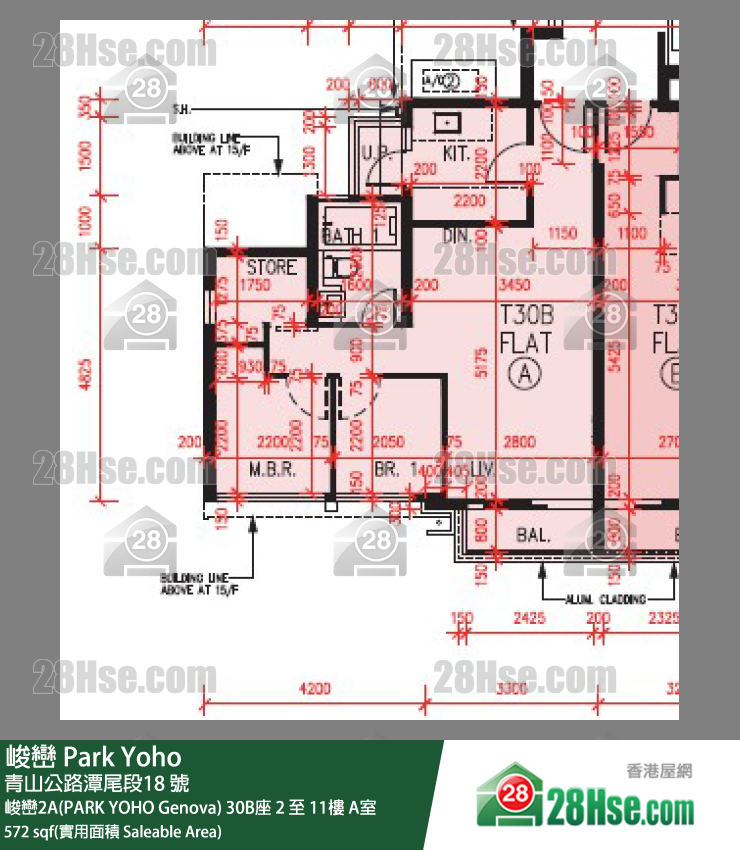 峻峦 单位平面图(由 28Hse 提供)