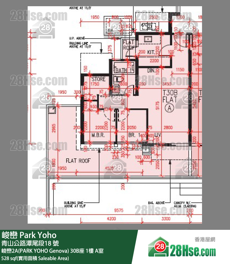 峻巒 峻巒2A(PARK YOHO Genova)30B座1樓 A室 平面圖