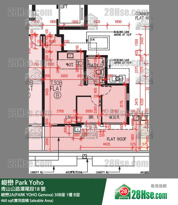 峻巒 峻巒2A(PARK YOHO Genova)30B座1樓 B室 平面圖