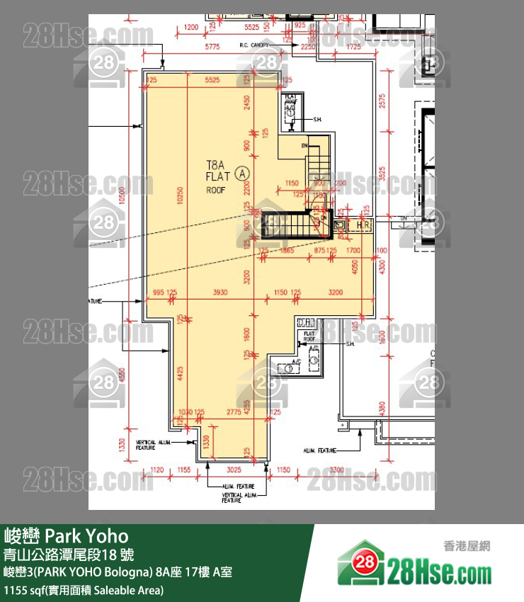 峻巒 峻巒3(PARK YOHO Bologna)8A座17樓 A室 平面圖