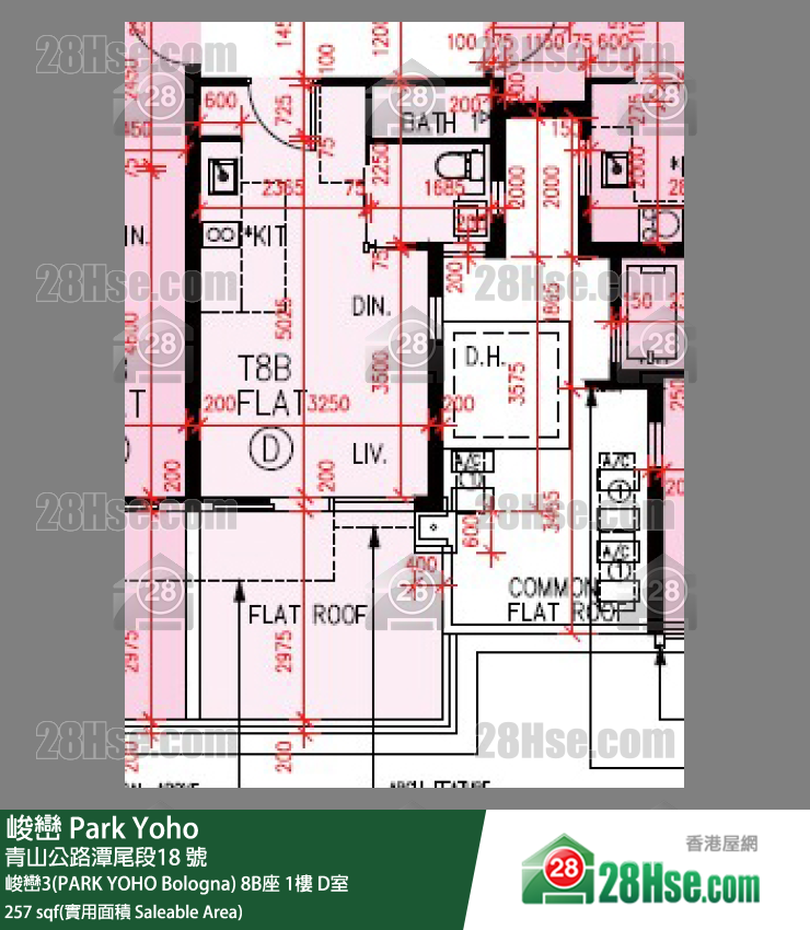 峻峦 峻峦3(PARK YOHO Bologna)8B座1楼 D室 平面图