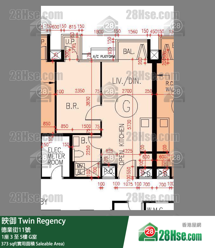映御 1座 3楼 G室 平面图