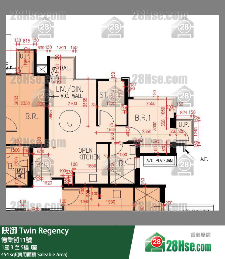 映御 1座 3樓 J室 平面圖