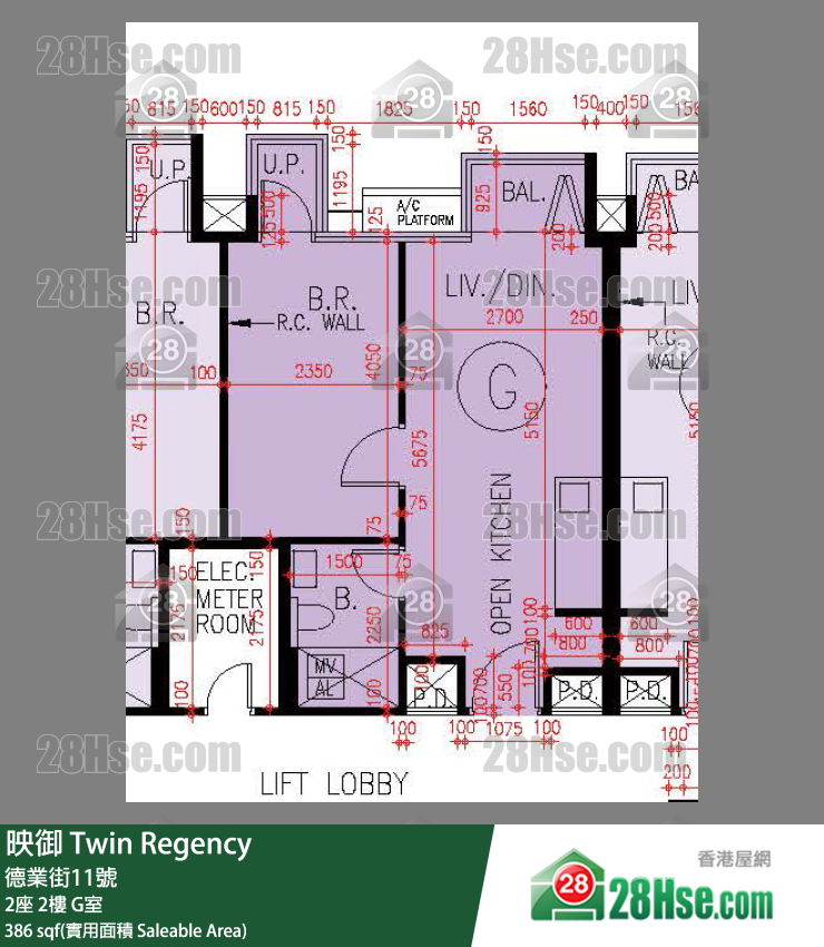 映御 2座2楼 G室 平面图