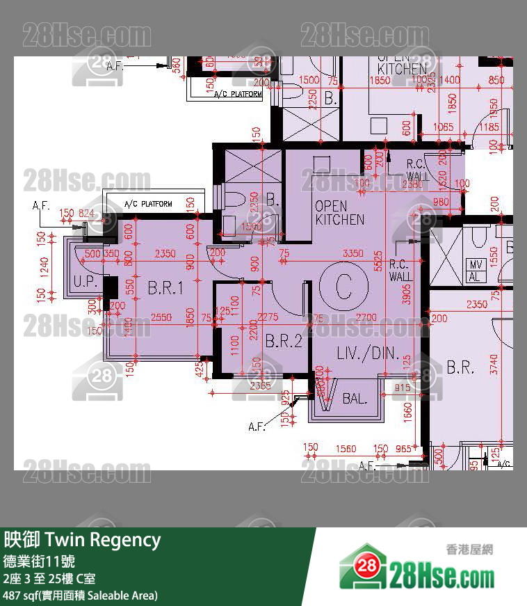 映御 2座 12樓 C室 平面圖
