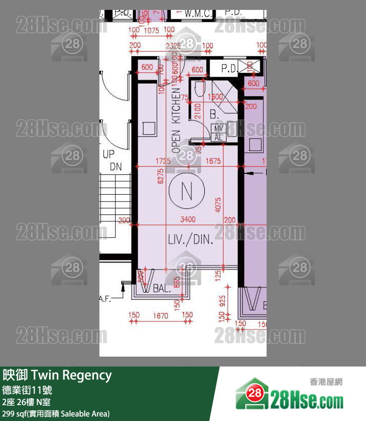 映御 2座 26樓 N室 平面圖