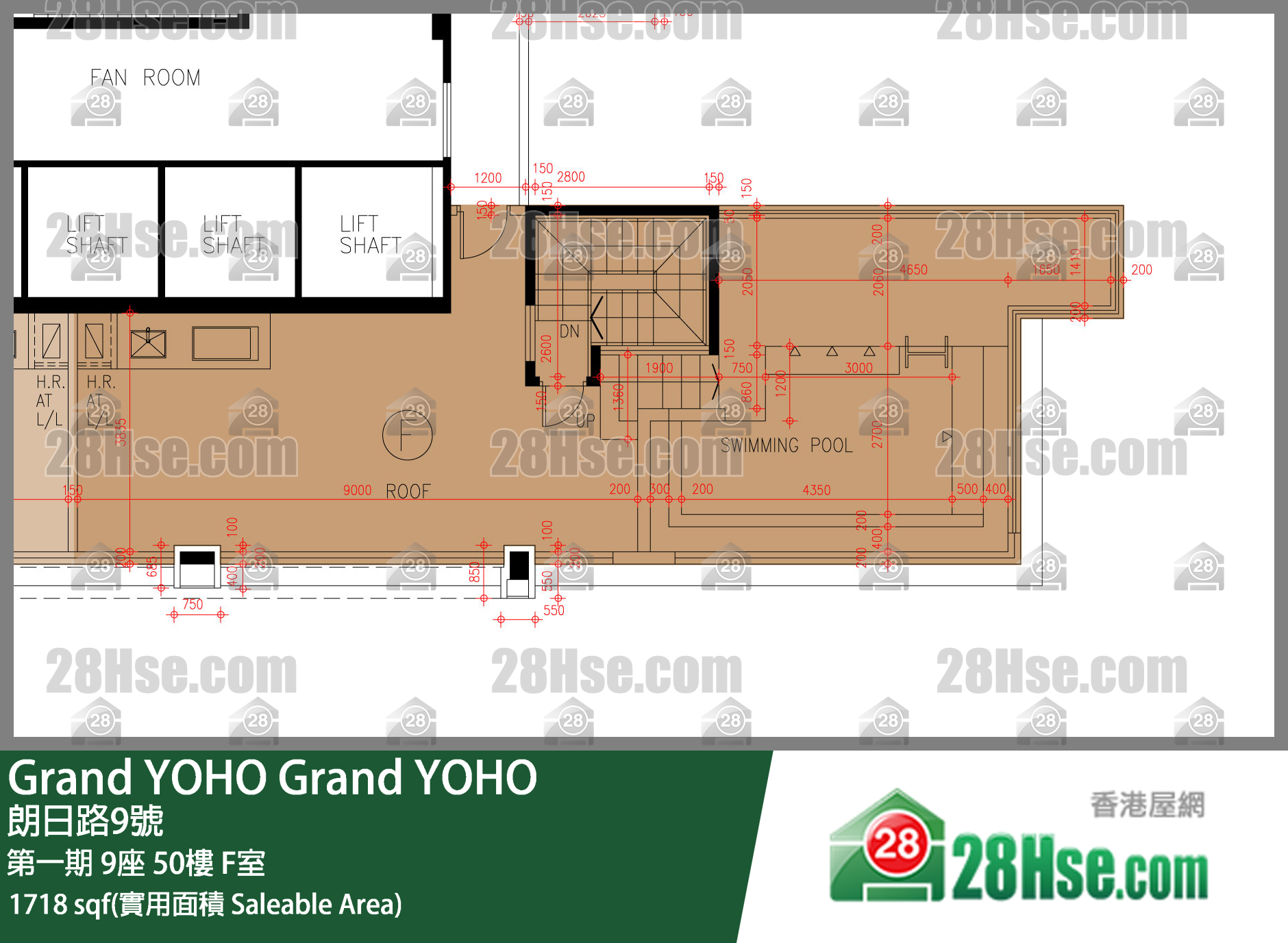Grand YOHO,  Flat F, 50/f, Tower 9, Phase 1 FloorPlan