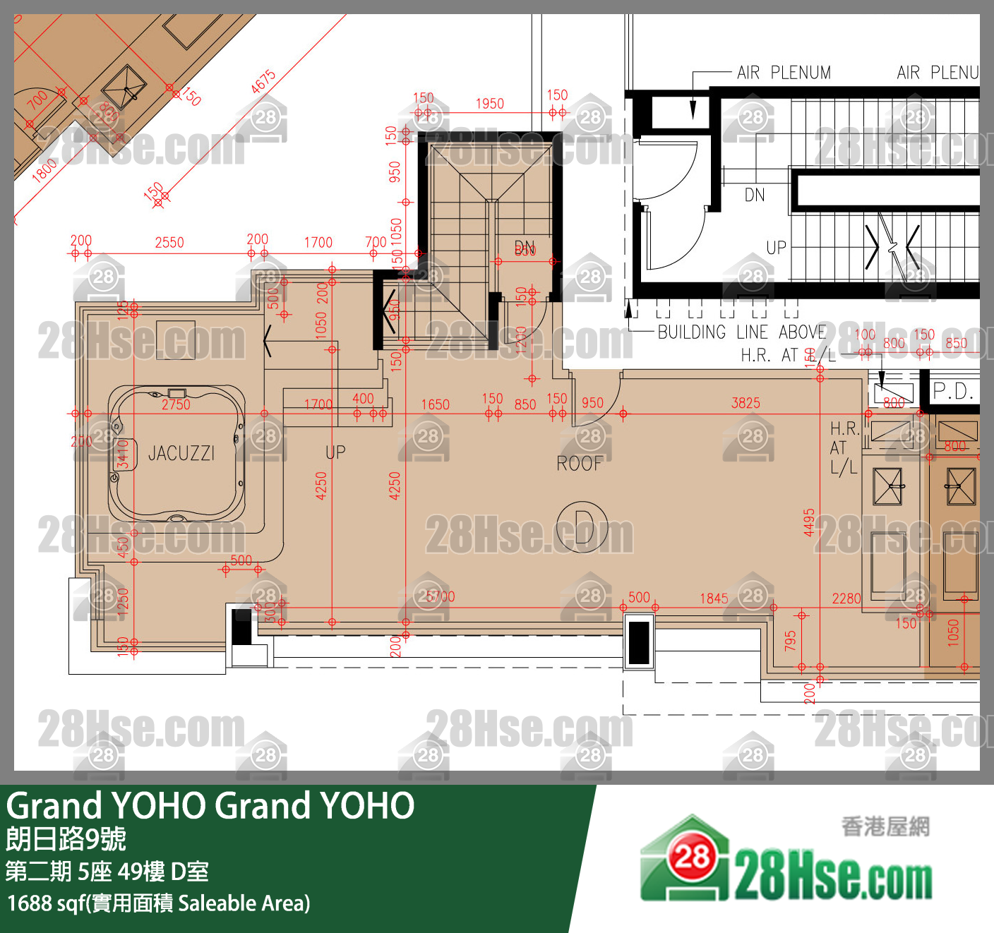 Grand YOHO 第二期5座49樓 D室 平面圖