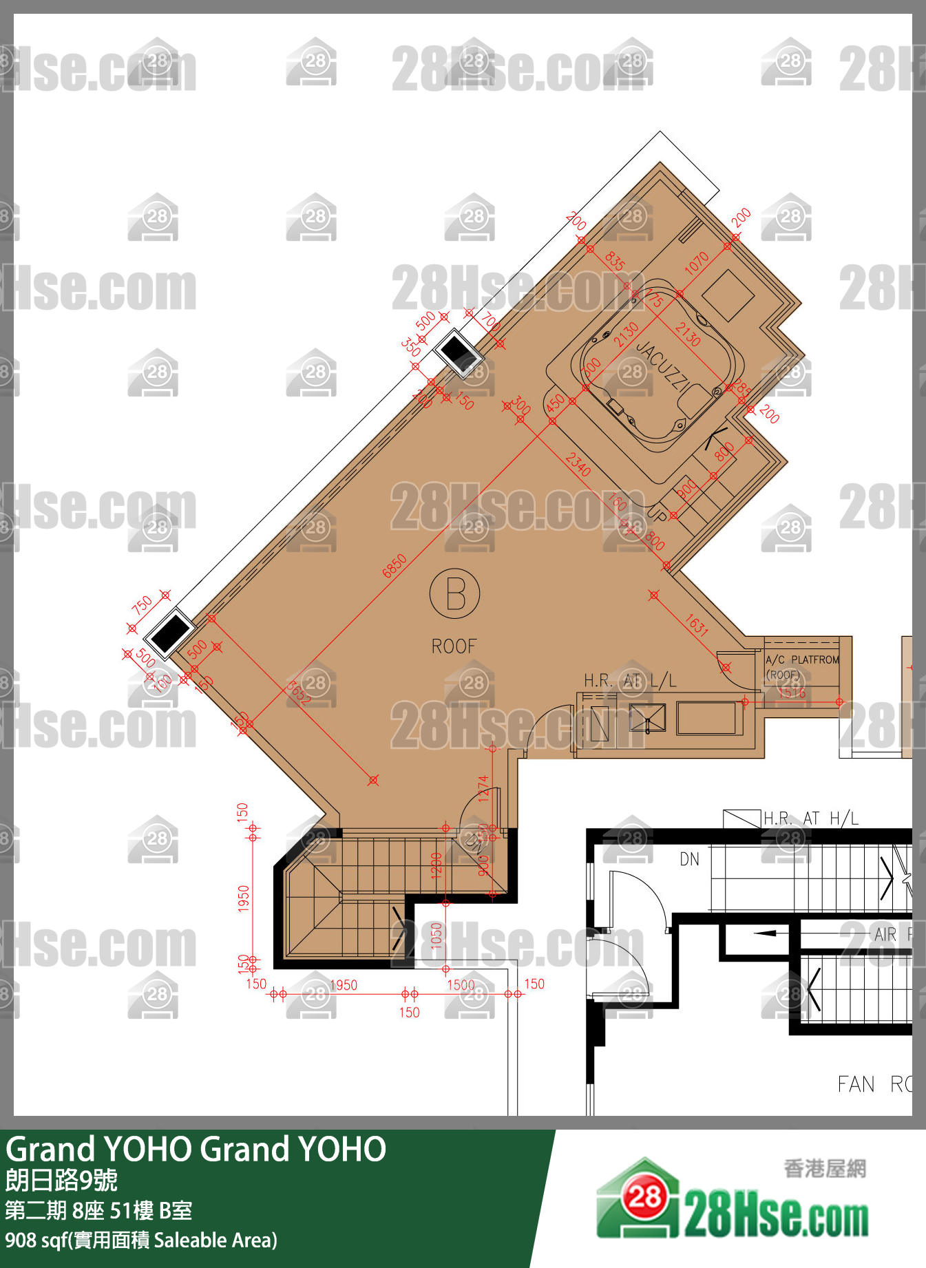 Grand YOHO,  Flat B, 51/f, Tower 8, Phase 2 FloorPlan