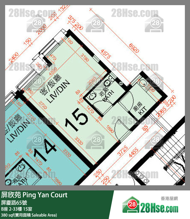 Ping Yan Court Unit FloorPlan (Provided by 28Hse)
